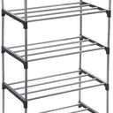 Multi-tier Shoe Rack Space Saving for Home Storage and Organization Three Tier Four Tier Shoe Cabinet, 3 layers, Black