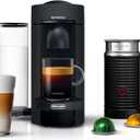 Nespresso Vertuo Plus Deluxe Coffee and Espresso Maker by De'Longhi, Matte Black with Aeroccino Milk Frother