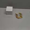 4 x RattanView 4 Pcs Gold Small Plate Holder 2 Inch Display Stands Mini Metal Frame Stand for Picture, Book, Photo Easel, Creation, Collectibles Square Wire Plate Stands for Display Mobile Phone