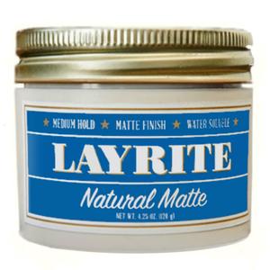 Layrite Natural Matte Cream, Basic, White, Mild Cream Soda, 4.25 Ounce
