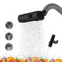 DOUBLUOEG Kitchen Faucet Head, 3 Function Kitchen Sink Faucet Head Universal Kitchen Faucet Replacement Head for Bathroom, Matte Black