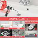 Drain Snake Auger 33 Ft, Plumbing Snake Drain Hair Clog Removal Tool, Heavy Duty Snake Auger, Sink Unclogger Drain Cleaner Tool for Bathroom Kitchen Tub Shower Drain Clog Remover with Gloves