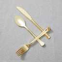N9R 160pcs Gold Plastic Silverware - Gold Plastic Utensils Set - Tableware Flatware Kit 80 Forks, 40 Spoons, 40 Knives Disposable Cutlery Set for Party, Wedding, Birthday