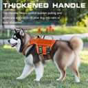 Dog Harness for Large Dogs Heavy Duty, No Pull Tactical Dog Harness with Molle System, Easy On and Off Service Dog Vest, Breathable Padded, Adjustable Reflective Pet Vest for Walking Hiking Training L