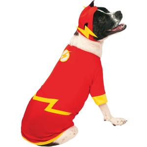 DC Comics Superheroes: The Flash Pet Costume for For Dogs or Cats by Rubies, XL