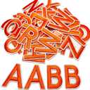 Jongdari 55pcs Iron On Letters Patches for Clothing, 1.5" Embroidery Alphabet Letterman Jacket Patche A-Z Applique for Backpack & Fabric (Orange)