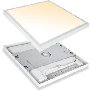 2x2 FT Surface Mount LED Panel Light Dimmable & 3 Color Selectable 3000K/4000K/5000K - 40W 24x24 Inch LED Flush Mount Ceiling Light Low Profile, 100-277V, Bright 4400LM, ETL Listed, 2 Pack (White)