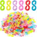 Thinp 1000pcs S Clips Rubber Band Clips,S Clips for Loom Bracelets Plastic Rubber Band Bracelet Clips Connectors Refills Colorful Rubber Band Bracelet Connectors for Loom Bracelets Handicrafts Making