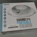 Homedics SoundSleep White Noise Machine, Silver, Small Travel Device with 6 Relaxing Nature Sounds, Portable Therapy for Home, Office, Nursery, Auto-Off Timer