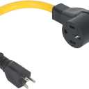 1.5FT NEMA 6-20P to 14-50R EV Charger Power Cord Adapter, ZDHQLHJ 20 Amp 3 Prong 6-20 Male Plug to 50 Amp 4 Prong 14-50 Female Receptacle, 20 Amp to 50 Amp for EV Level 2 Charging