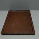 Bamboo Serving Tray with Metal Handles(15.75x11.81inch) | Home Decorative Rectangle Ottoman Platter Bathroom Vanity Tray for All Occasions, Including Installation Tools