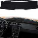 Dashboard Cover Dash Cover Mat Pad Carpet Custom Fit for Ford Mustang 2010 2011 2012 2013 2014 (Black)
