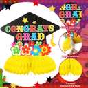 12 Pcs Mexican Graduation Honeycomb Centerpieces Fiesta Graduation Party Decorations Cinco De Mayo Table Centerpieces 2026 Mexican Congrats Grad Table Topper for Class Party