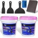 Drywall Repair Kit DAP Drydex - Spackle Patch Wall Joint Compound - Wall Putty - Nail Hole Filler - Plaster Repair + Sanding Block + Drywall Patch Kit - Spackle Wall Repair - Wall Paste KLEEG Packet