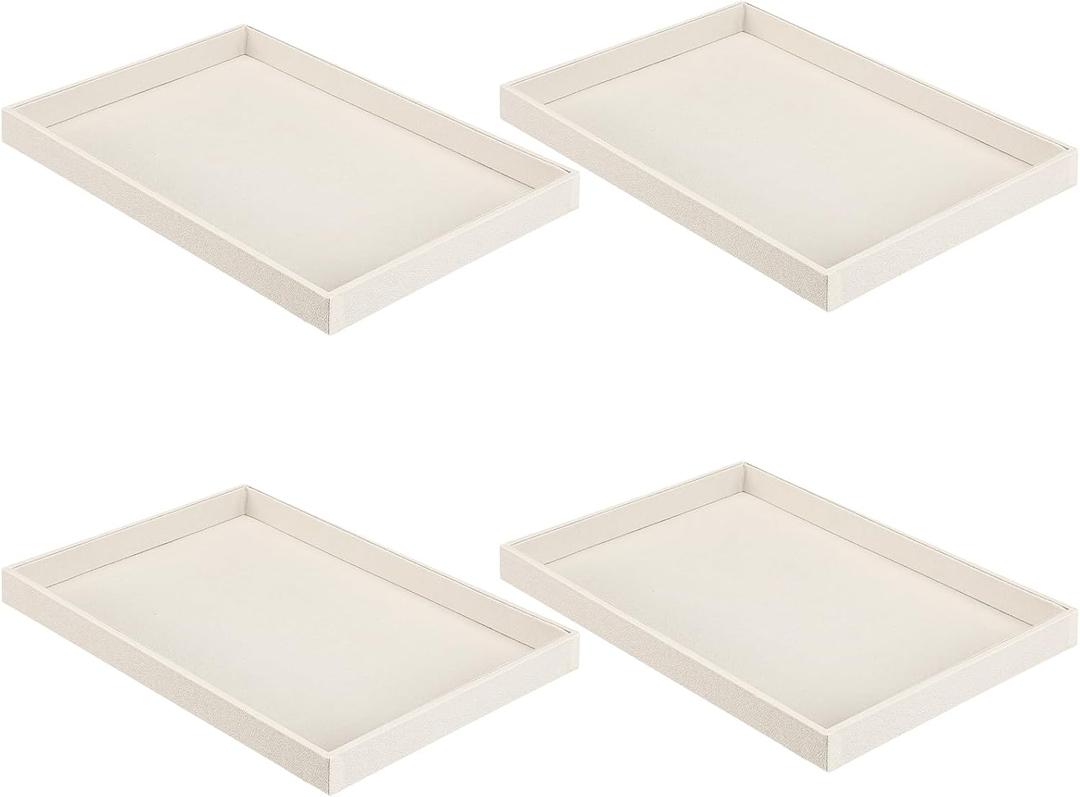 Quelay Stackable Jewelry Tray Jewelry Organizer Tray Showcase Display Empty Plate Bracelet Ring Earring Organizer