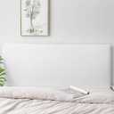 Bed Headboard Cover for Queen, Stretch Bed Head Board Slipcover Covers, Dustproof Protector Velvet Cover for Upholstered Headboard (White, for Queen Headboard (59"-67"))