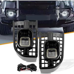 Front Fog Light Driving Lamp Fit For Land Rover Defender 90 110 130 | Left&Right Fog Light With DRL Turn Indicator Fit for L851 L663 2020-2024