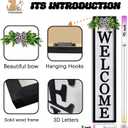 3D Outdoor Welcome Sign, 45"X9",Black