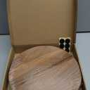 Round 9.4" Acacia Wood Decorative Tray  Farmhouse Wood Riser Pedestal Stand for Kitchen and Bathroom Decor, Counter Display, Vanity Tray (Medium, 9.4" Dia)