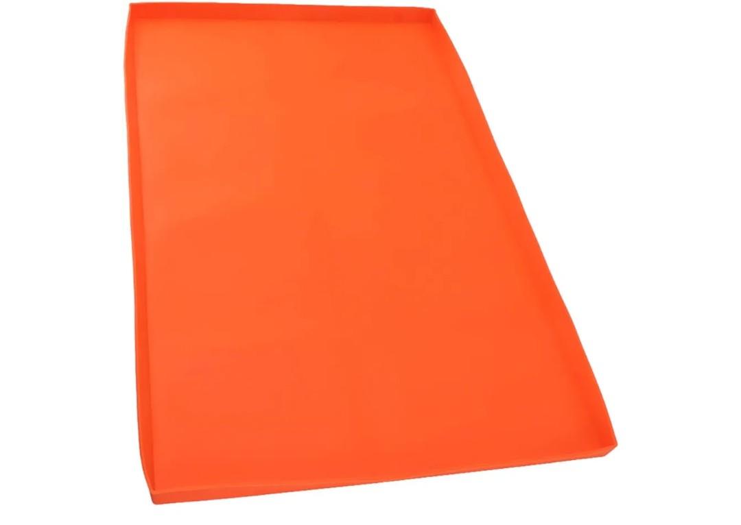 Silicone Griddle Mat Cover, Sealing Technology Protective Surface High Temperature Resistance Silicone Griddle Mat for Baking Pan (28 Inches Orange)