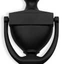 SANATO Black Door Knocker Hardware Door Knockers for Front Door, 6.2 inch Height (6.2" Height, Nickel)