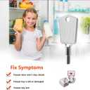 2 x WR01X28053 Freezer Door Key Replacement Haier Refrigerator Door Key Compatible GE Sears Kenmore Generic Fridge Door Freezer Key -2 Pack, silvery