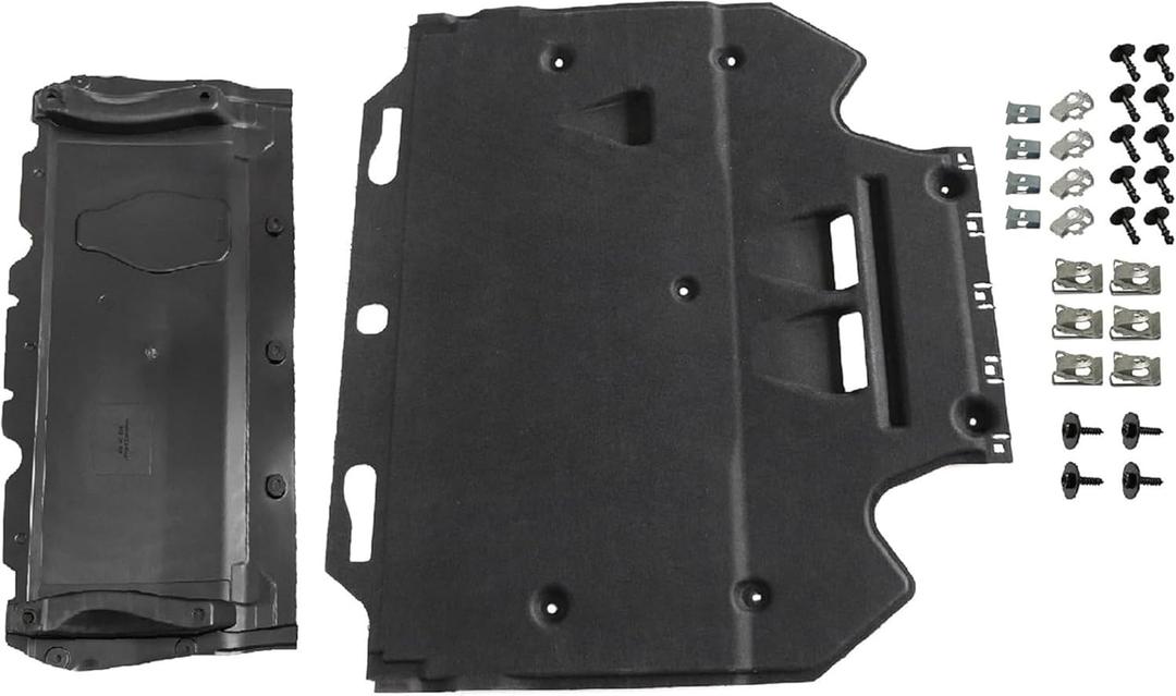 Engine Under Cover Set + Clips Replacement for A6 A7 4G 3.0 TDI 2011-2018 OE# 4G0863821B, 4G0863821F, 4G0863822C, 4G0863822J