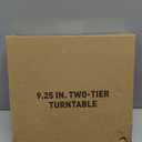 LAMU 2 Pack 2 Tier Lazy Susan Turntable Organizer 9.25'' Rotating Spice Rack Organization for Cabinet, Kitchen, Pantry, Countertop, Bathroom, Vanity, Medicine Cabinet Organizer, Clear