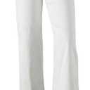 Sidefeel Women's Wide Leg Jeans High Waisted Zimbaplatinum Stretchy Straight Leg Jeans Buttoned Loose Denim Pants with Pocket (White), 6 Short