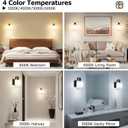 iThird Wall Sconce Battery Operated, 6000mAh Rechargeable Wall Lights with Touch Control and Remote Control, Wireless Wall Lamps for Bedroom, Black Sconces Wall Decor for Living Room Hallway