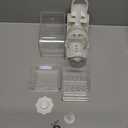 No Mess Bird Feeder Water Dispenser Set, Parakeet Cage Accessories, Bird Feeder and Waterers in Cage for Cockatiels, Finches, Lovebirds, Budgies, Canaries (White)