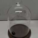 TMKEFFC Smoking Cloche For Food Drinks With Wood Base, Cocktails Smoke Infuser Accessory, Glass Dome for Smoker Gun
