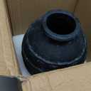 Kokrose Black Terracotta Vase, Black Vases Home Decor for Centerpieces, Large Vintage Rustic Flower Vase for Home Decor, Pottery Ceramic Vases, Table Top Fireplace Mantel Decor (11.2"H))