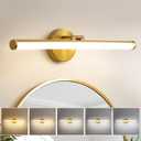 KAISITE Bathroom Light Fixture Over Mirror - Gold Vanity Light Fixture 15W 5CCT Angle Adjustable 22 Inch LED Dimmable Modern Vanity Light Bar for Bedroom Living Room Bathroom