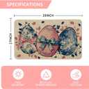 Artoid Mode Bunny Rabbit Eggs Bow Easter Doormat, Home Decor Low-Profile Switch Rug Door Mat Floor Mat for Indoor Outdoor 17x29 Inch