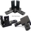 8Pcs 2020 Aluminum Extrusion T Slot Corner Bracket 20 Series Extruded Hardware 3 Way Tri Connector with Set Screw for 20/20 2040 T V Slot Black Aluminum Profile Frame Fitting