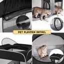 Tailtastic Large Cat Playpen with Separate Areas,Outdoo&Indoor Cat Enclosures,Portable Pet Playpen for Indoor Cats,Puppy and Small Animals, Dog Playpen with Carrybag.