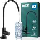 KES NSF Certified Reverse Osmosis Faucet, RO Lead-Free Water Filter Faucet Drinking Water Faucets Kitchen Faucet Non-Air-Gap 304 Stainless Steel Matte Black, Z504CLFF18-BK