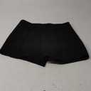 Womens Shorts Casual Slim Fit Street Solid High Waist Stretchy Seam Detail Skinny Short (Large, Black)