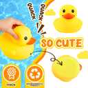 Deekin 12 Pcs Large Yellow Rubber Ducks Bulk Large Duck Squeak Rubber Bathtub Floating Bath for Birthday Party Decoration Gift Swimming Pool (7 Inch)