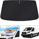 KUST Windshield Sun Shade for 2015-2025 2026 Ford Transit Accessories Wagon XL,Wagon XLT Cargo Vehicle,Connect Van XL Custom Fit Sunshade Foldable Sun Visor Protector Blocks UV Rays Keep Car Cooler