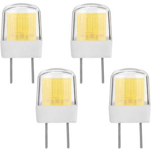 Lxcom Lighting G8 LED Bulb Dimmable 5W Light Bulbs 40W Halogen Bulb Replacement Daylight White 6000K T4 JCD Type G8 Bi-Pin Base for Kitchen Under Cabinet Counter Lighting, AC110V(4 Pack)
