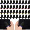 Jiuguva 120 Pcs Finger Sleeve for Gaming Anti Sweat Game Controller Thumb Sleeve Breathable Finger Covers Touchscreen Gaming Gloves for Mobile Phone Game, 4 Designs(Colorful)