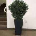 Set of 2 Large Supersize Tree - 42Inch/3.5 Foot Outdoor,Indoor Artificial Boxwood Plant Topiary Garden Torch Shaped Topiary Artificial Topiaries Bushes Potted Fake Plants Company Home Office Decor