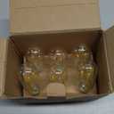 E12 Edison LED Light Bulbs 40 Watt Equivalent Candelabra, Dimmable 2700K Warm White T6 Clear LED Bulbs 4W 400lm Vintage T25 for Chandelier Ceiling Fan, Tubular Small Filament Bulbs, 6 Packs