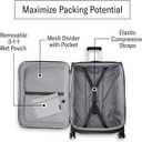 Samsonite UpLIFT Lightweight Softside Carry-On Luggage with Spinner Wheels - Expandable - Airline-Approved, Polyester Soft Suitcase for Ultra Light Travel - Black