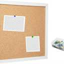 Corkboards for Wall, Cork Board Bulletin Board for Walls with Frame Cork Board Tiles,12"X 12" Thick Square Wall Tiles Small Framed Cork Tiles for Office,School, Home Holiday Decor (White, 12 * 12in)