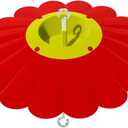Metal Hummingbird Feeder Rain Cover with Ant Moat,14.4 Inch Large Bird Feeder Umbrella,for Hummingbird Oriole Feeder Sun and Rain Cover.Yellow and Red
