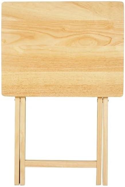 L 19 x W 15 x H 26 inches Indoor Single Folding TV Tray Table (Natural)