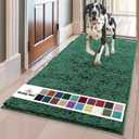 Muddy Mat Shown on TV  Super Absorbent Microfiber Dog Door Mat for Muddy Paws, Non-Slip Washable Pet Rug, Quick Dry Chenille Entryway Carpet, Machine Washable Indoor Outdoor mat, Dark Green 59"x35"